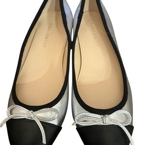 Flats Ballerina Slippers Black Silver Women’s 6.5 M NEW